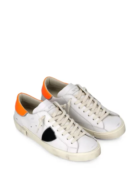 Sneakerși Philippe Model Paris din piele cu autograf alb