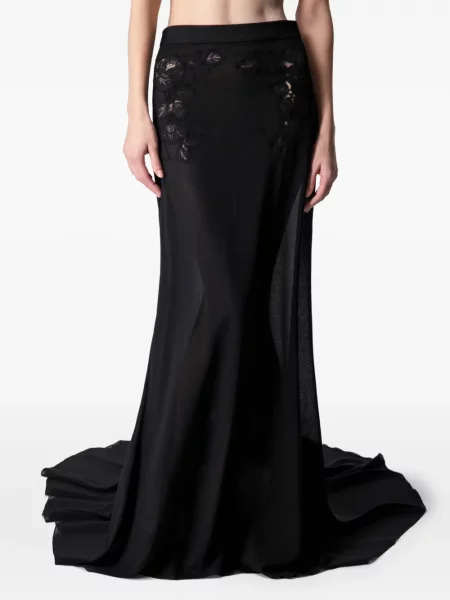 Fusta maxi Article Ten transparente negru