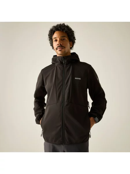 Wodoodporna kurtka typu softshell z kapturem Tredmoor czarna