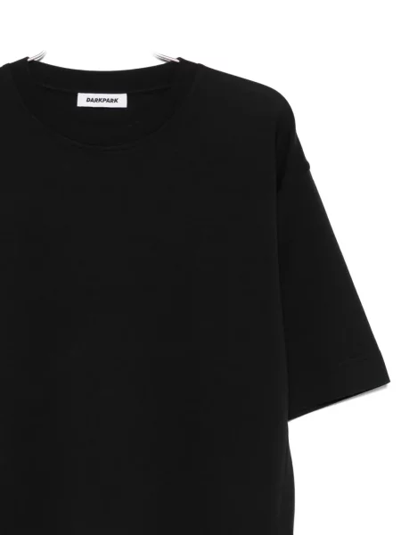 Top Darkpark cu decolteu rotund scurt negru
