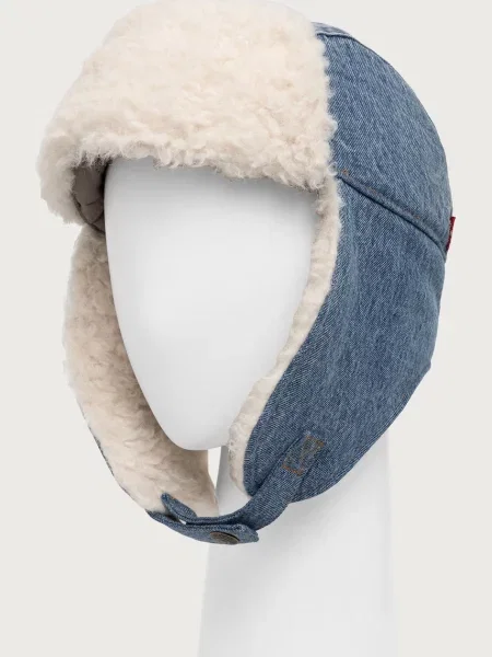 Levi's шапка дамска COZY TRAPPER синьо
