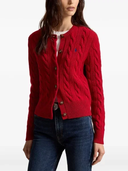 Scurt șapcă Polo Ralph Lauren cu broderie din jerseu maro