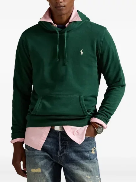 Chiloți Polo Ralph Lauren din țesătură twill cu autograf cu glugă albastru