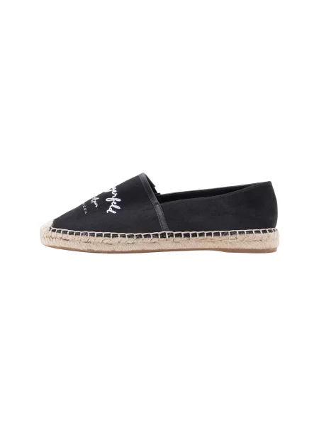 KARL LAGERFELD Espadrile Kamini Negru alb