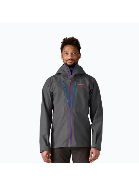 Geacă de ploaie pentru bărbați Patagonia Triolet forge grey w / p6 blue gri