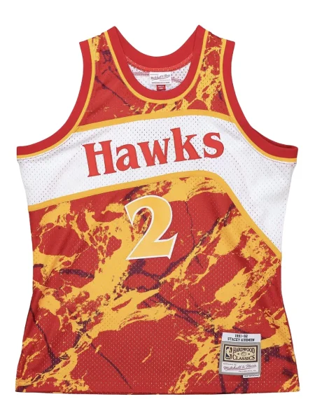 Cămașă Mitchell & Ness din jerseu roșu