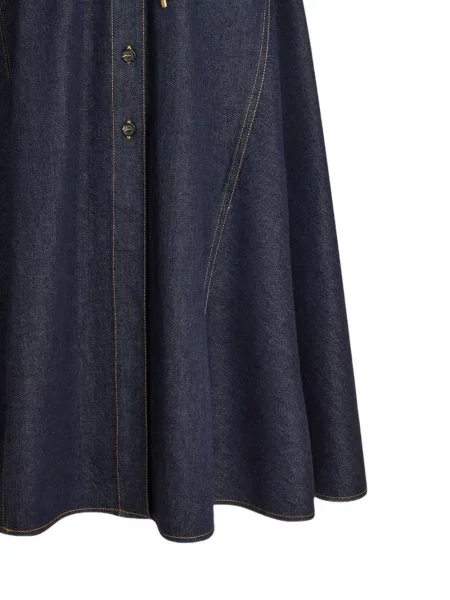 Cu centură rochie midi Patou albastru