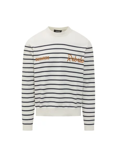 Dzianinowy sweter Dsquared2 biały