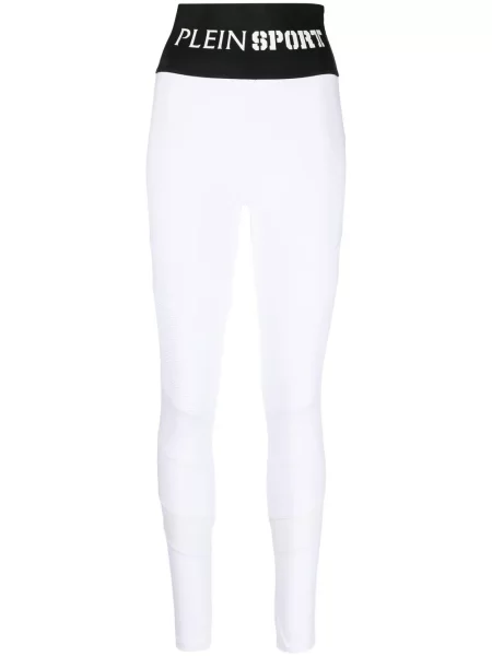 Leggings Plein Sport alb