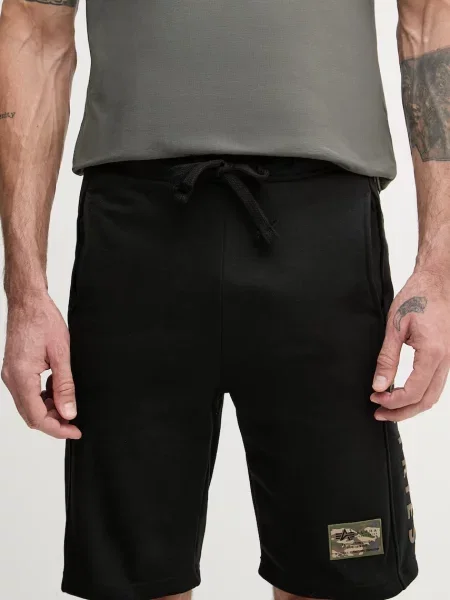 Alpha Industries pantaloni scurți de trening pentru bărbați cu Camo Jogger Shorts negru