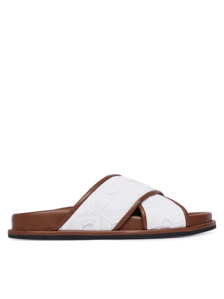 Max Mara Beachwear Papucs Peonie fehér