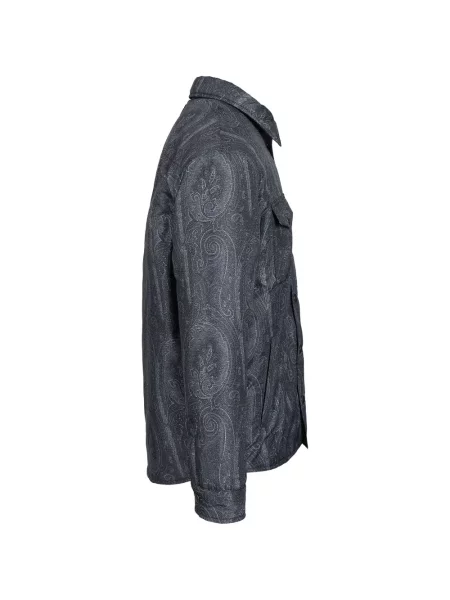 Geacă Etro cu imagine cu model paisley albastru