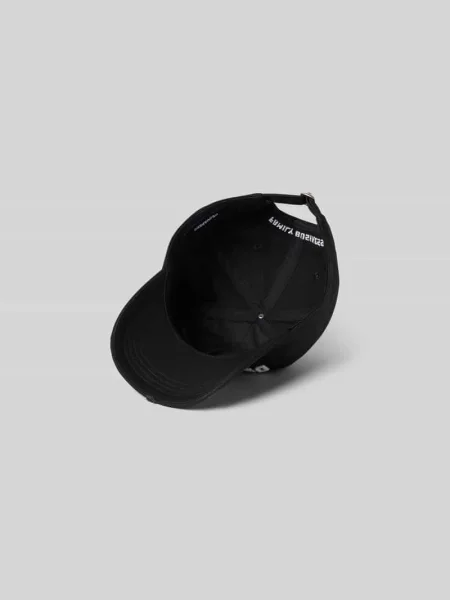 Czapka z daszkiem z wyhaftowanym logo Dsquared2 czarna