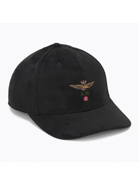 Czapka z daszkiem Aeronautica Militare zamszowa czarna