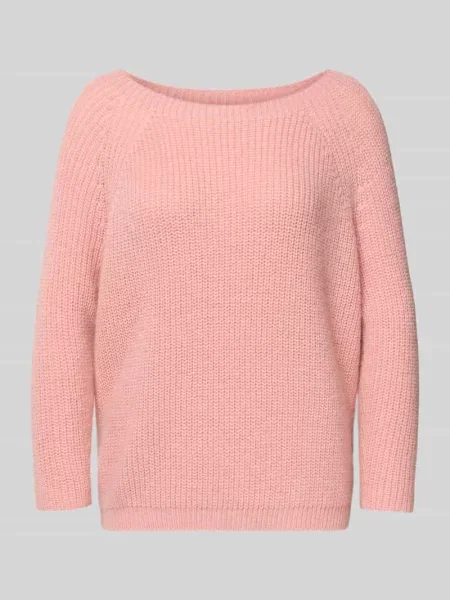 Sweter z dzianiny o kroju regular fit z dodatkiem wełny model ‘XENO’ Weekend Max Mara różowy