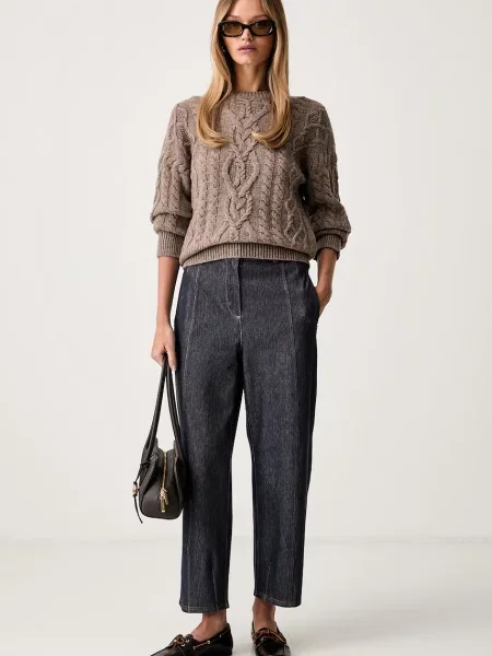 Weekend Max Mara pulover volnen WKDALBEN rjava