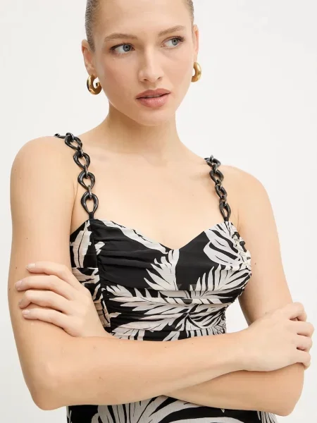Макси платье Guess клеш черное