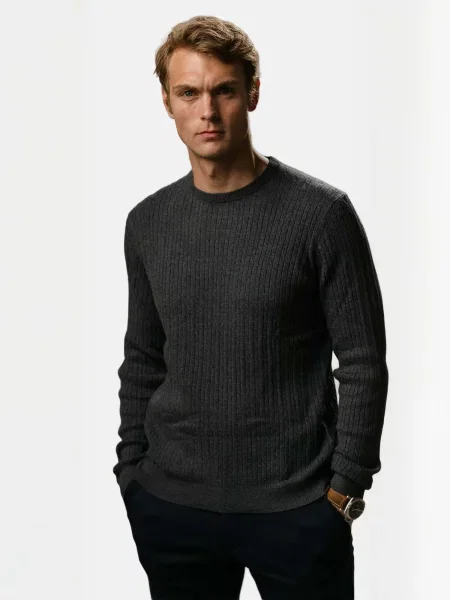 TEESHOPPEN Pulover Pullover închis gri