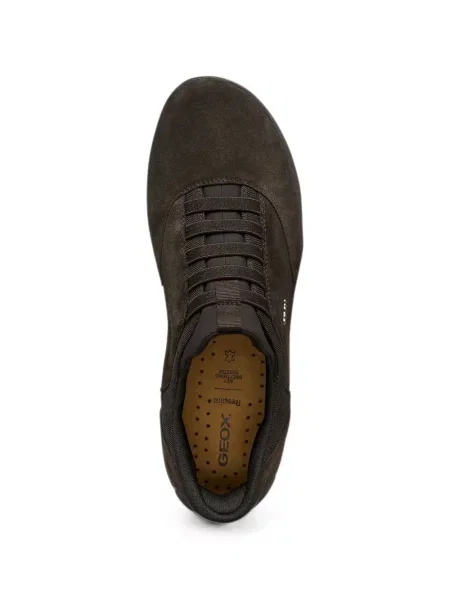 Fűzős szarvasbőr sneaker Geox barna
