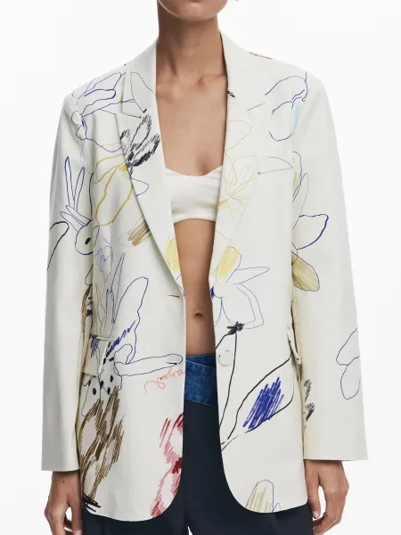 Desigual Sacou Arty alb