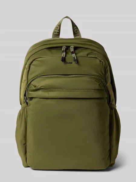 Plecak z detalem z logo model AYDEN' Hugo oliwkowy