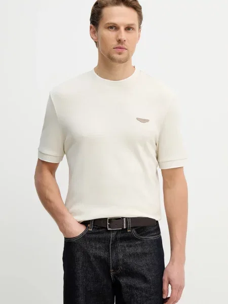 BOSS tricou din amestec de lână C-Thompson bej