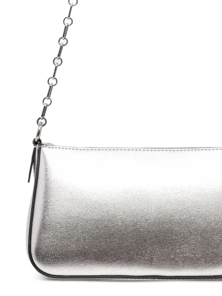 Sukienka mini Michael Michael Kors skórzana plisowana o krotszym kroju biała