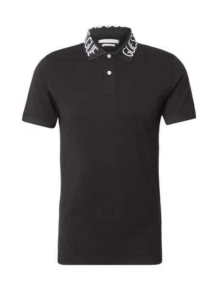 Guess Tricou polo Negru alb