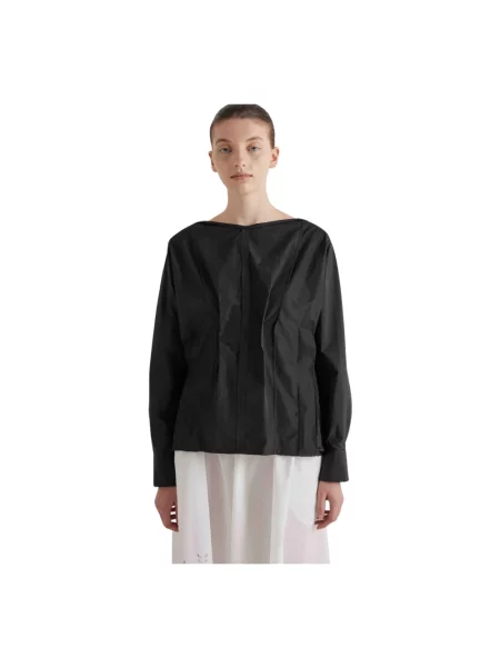 Bluzka Meimeij z długim rękawem czarna