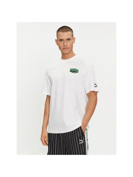 Puma T-shirt For The Fanbase Graphic Relaxed Fit bijela