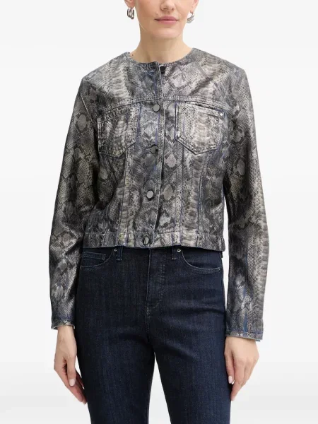 Яке Guess с принт със змийски принт сиво