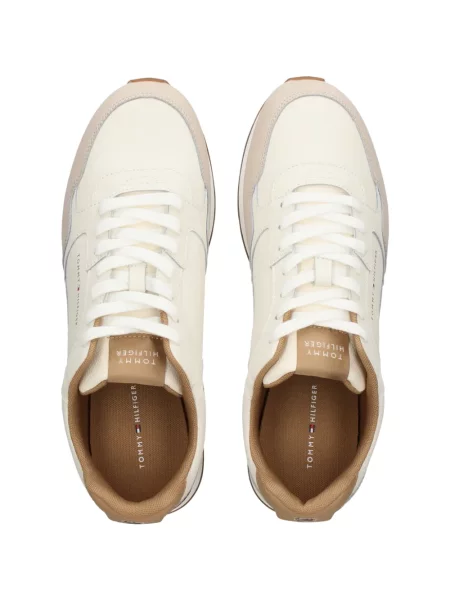 Sneakerși Tommy Hilfiger din piele alb