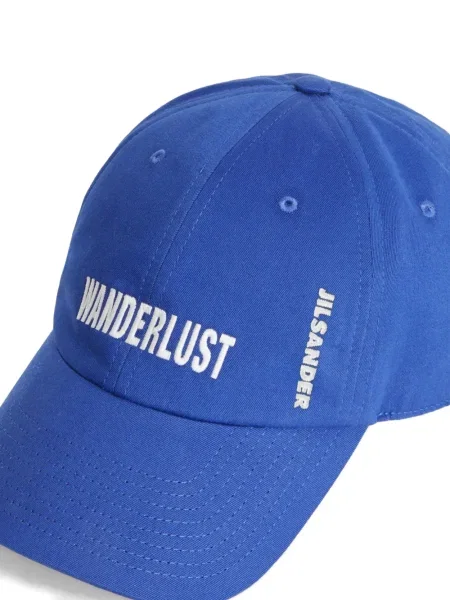 Șapcă Jil Sander cu broderie albastru