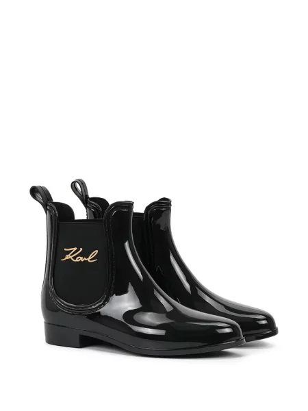 Botine Karl Lagerfeld cu autograf negru