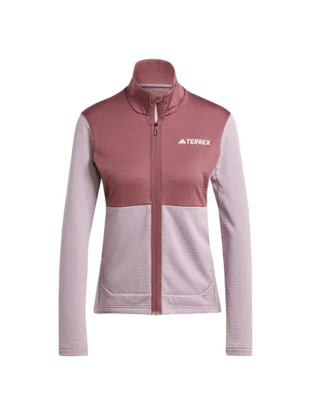 ADIDAS TERREX Tehnička flis jakna Multi lila / pastelno crvena bijela