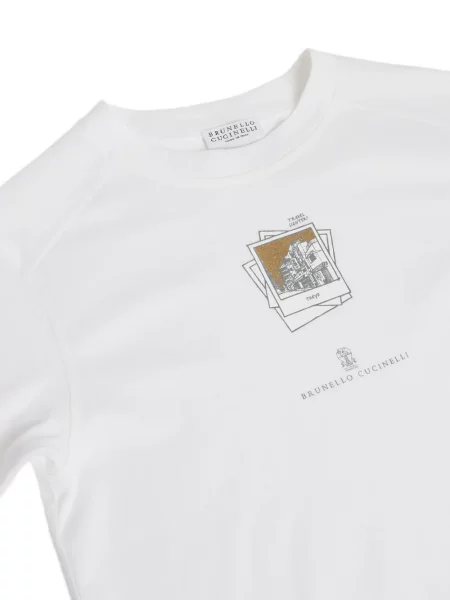Dětské tričko Brunello Cucinelli bílé