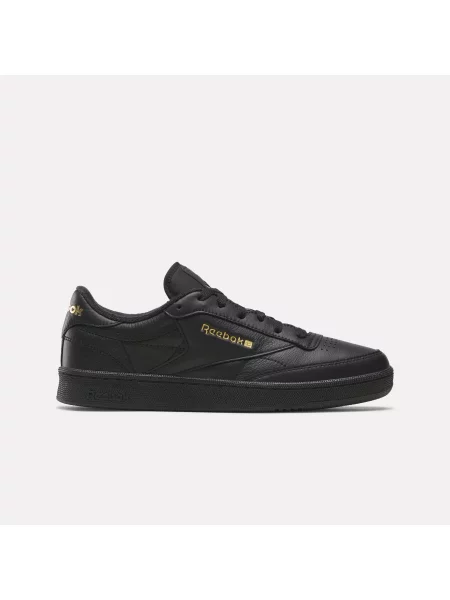 Reebok Club C 85 Sneakersy male BLACK/ALMOSTBLACK/GOLD Size: 36 czarne