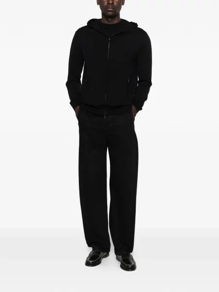 Вълнен пуловер Emporio Armani черно