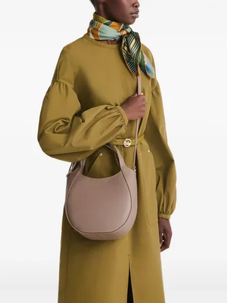 Geanta de piele Longchamp din piele maro