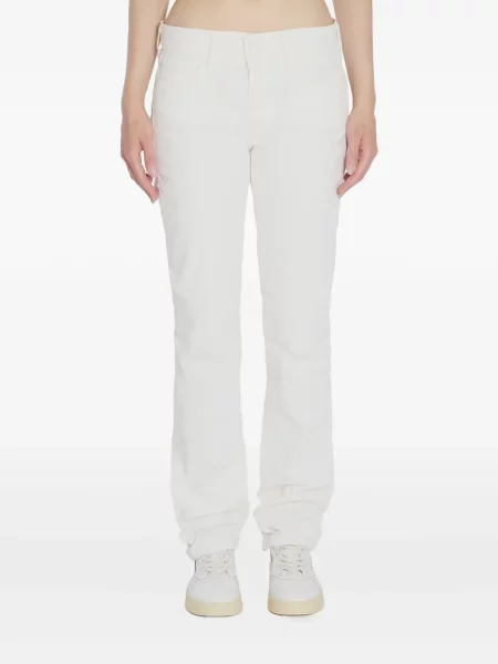 Jeansy 7 For All Mankind z niską talią białe