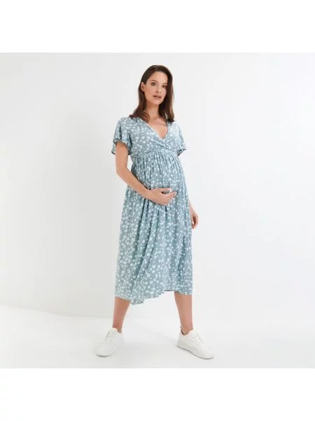 Sinsay Květované midi šaty MÁMA Vícebarevná