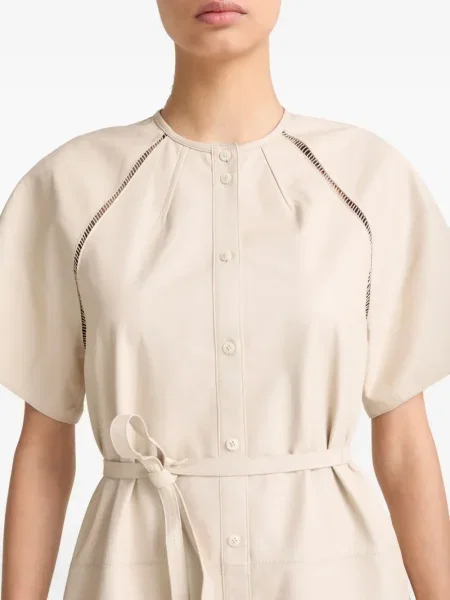 Rochie Yves Salomon din piele de costum