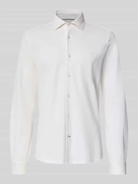 Koszula biznesowa o kroju slim fit z kołnierzykiem typu cutaway model Phil' Joop! Collection biała
