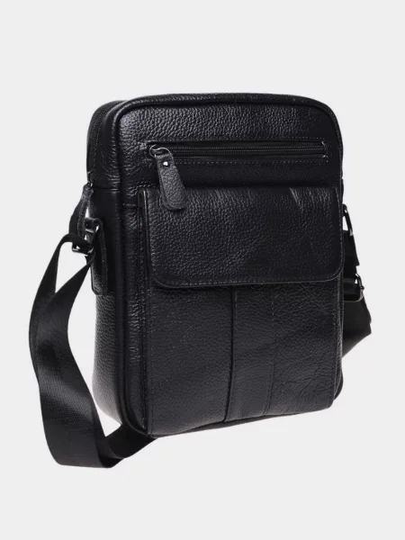 Кожаная сумка кросс-боди Borsa Leather черная