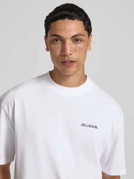 Oversized t-shirt z nadrukiem z logo model Miles' Pegador biała