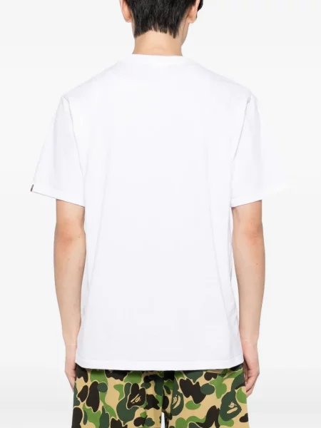 Tricou A Bathing Ape® cu imagine alb