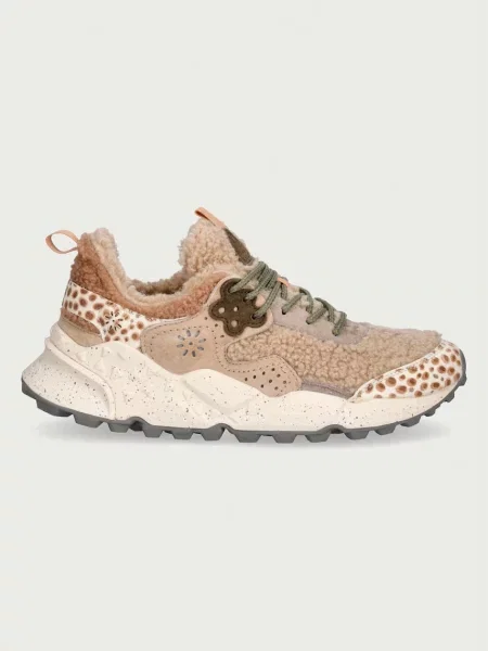 Pantofi Flower Mountain cu model floral bej