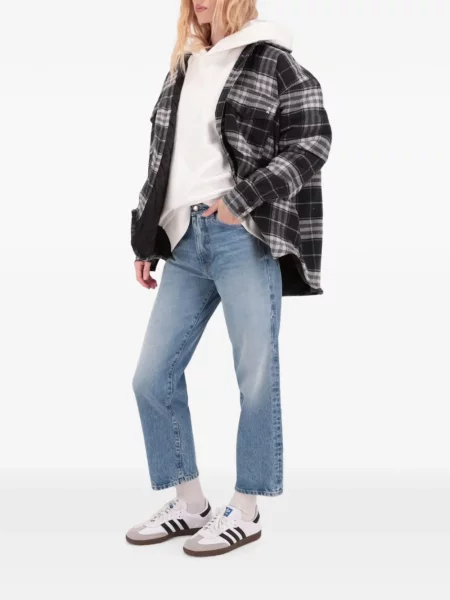 Decupat blugi drepți Icon Denim albastru