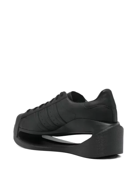 Sneakerși Y-3 din piele cu platformă negru