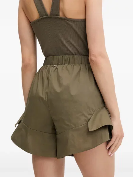 Pantaloni scurți Liu Jo cu volane verde